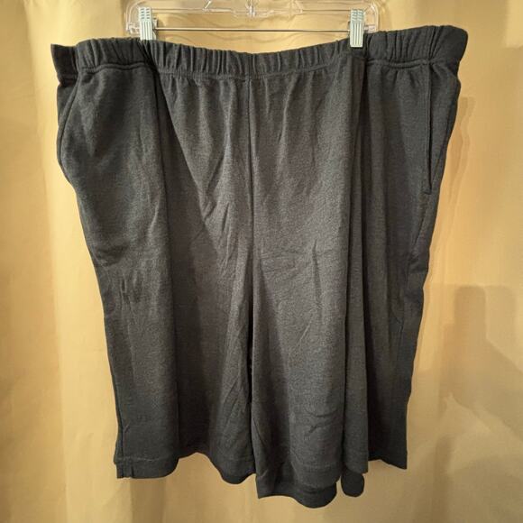 Woman Within Women’s Plus Size 4X (34/36) Charcoal Gray Knit Pull-On Shorts - Picture 1 of 3